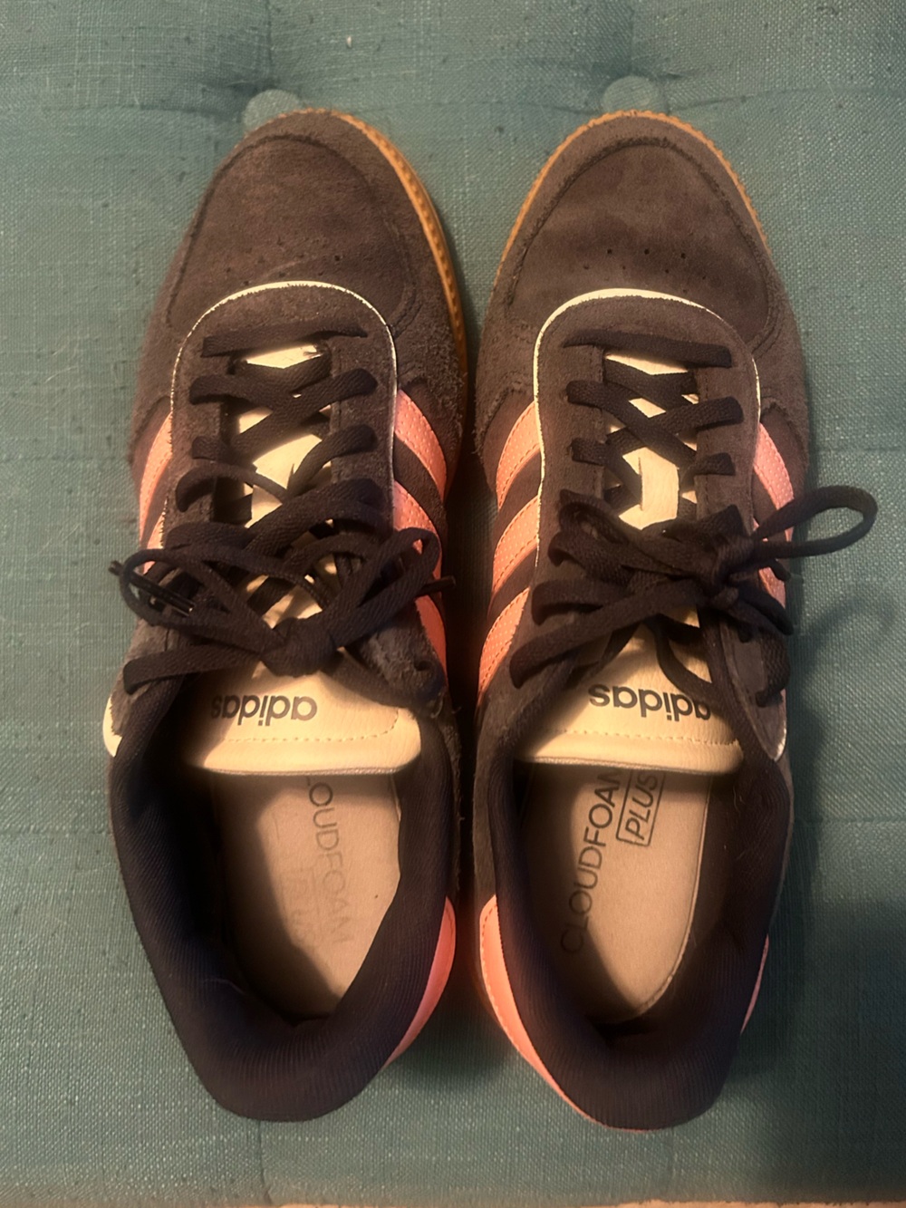 Adidas sneakers, navy with pink